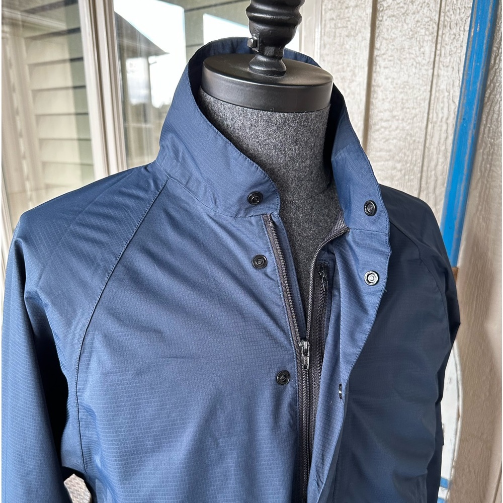 FOOTJOY Golf ⛳️ Men’s Navy Snap Front ‘Dry Joys’ Waterproof Rain Jacket - Sz MED